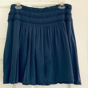 Romy blue skirt pleated braided lined